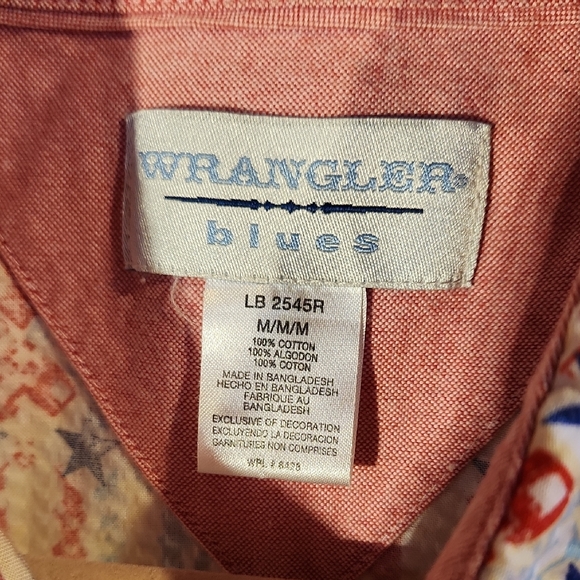 Wrangler Cream Sleeveless Notched Collar Button Down Shirt - Picture 2 of 3